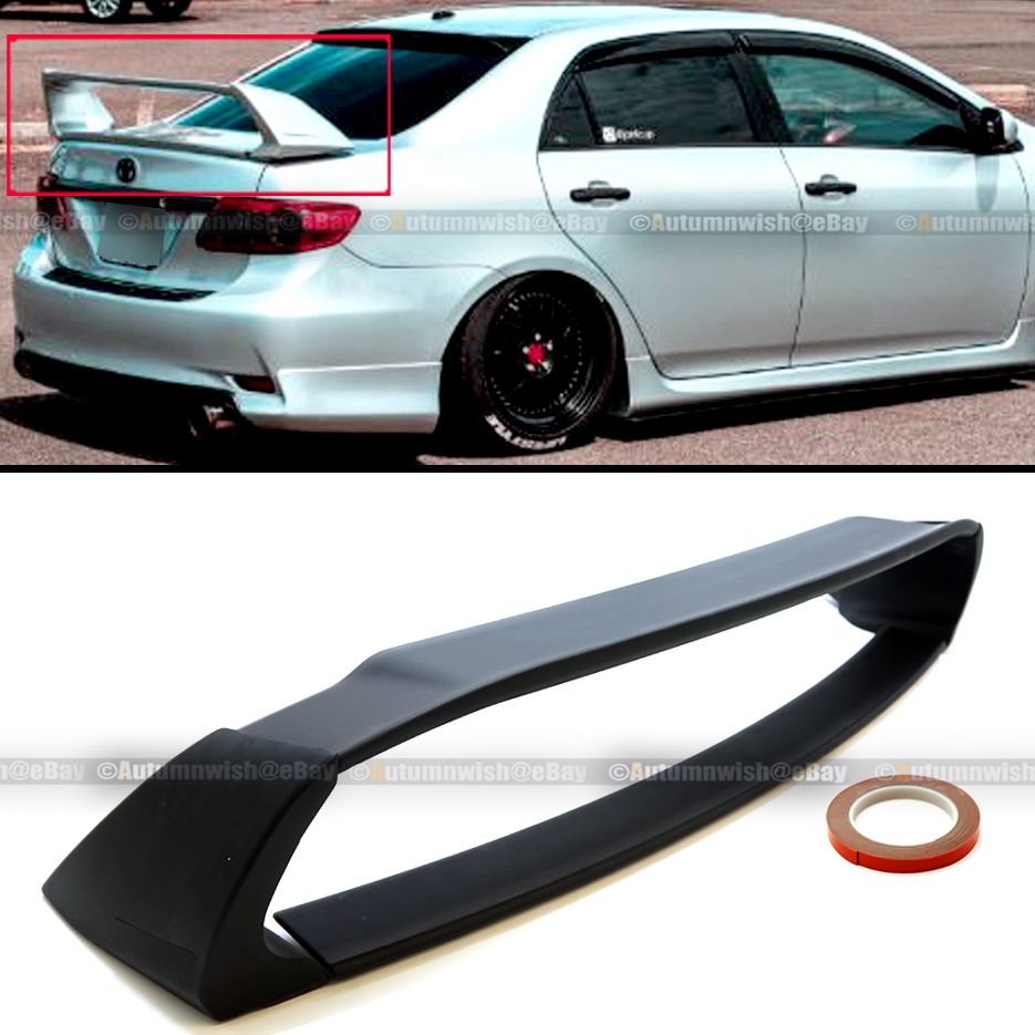 Fit 0913 Toyota Corolla JDM ABS Unpainted Mugen Style 4Pic Trunk Wing